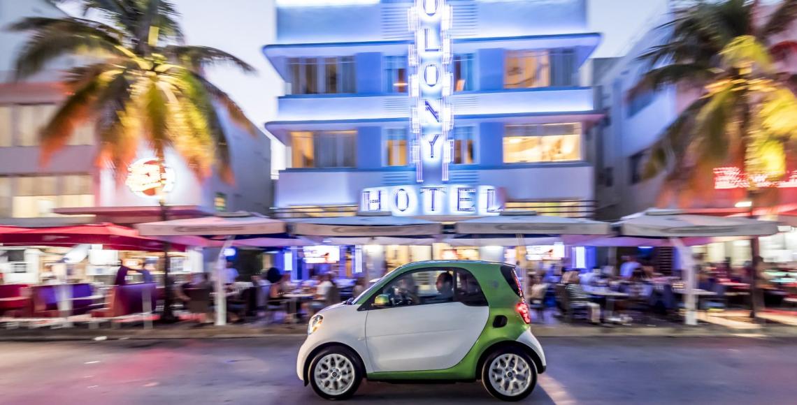 smart electric drive, Pressefahrvorstellung Miami 2016, smart el